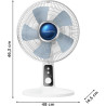 Rowenta Ventilateur de table, Puissant et silencieux, Éco-efficace, 4 vitesses, Silent Night, Turbo Boost, Oscillation automatiq
