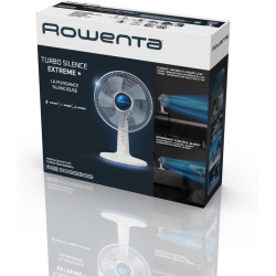 Rowenta Ventilateur de table, Puissant et silencieux, Éco-efficace, 4 vitesses, Silent Night, Turbo Boost, Oscillation automatiq