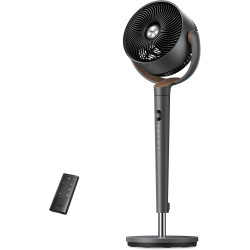 DREO ventilateur sur pied très silencieux avec télécommande, ventilateur grand format 20 dB avec moteur CC, oscillation 120°, 3 