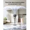DREO ventilateur sur pied très silencieux avec télécommande, ventilateur grand format 20 dB avec moteur CC, oscillation 120°, 3 