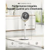 DREO Ventilateur de pièce, ventilateur oscillant 120°+120°, moteur DC, circulation d’air jusqu’à 30 m pour toute la pièce, 9 vit