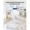 DREO Ventilateur de pièce, ventilateur oscillant 120°+120°, moteur DC, circulation d’air jusqu’à 30 m pour toute la pièce, 9 vit