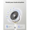 DREO Ventilateur de pièce, ventilateur oscillant 120°+120°, moteur DC, circulation d’air jusqu’à 30 m pour toute la pièce, 9 vit