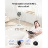 DREO Ventilateur de pièce, ventilateur oscillant 120°+120°, moteur DC, circulation d’air jusqu’à 30 m pour toute la pièce, 9 vit