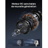 DREO Ventilateur de pièce, ventilateur oscillant 120°+120°, moteur DC, circulation d’air jusqu’à 30 m pour toute la pièce, 9 vit