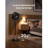 DREO Ventilateur de pièce, ventilateur oscillant 120°+120°, moteur DC, circulation d’air jusqu’à 30 m pour toute la pièce, 9 vit