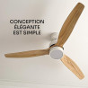 Mellerware - Ventilateur de plafond avec télécommande Brizy! Bright 45W | Lampe puissante | Ultra silencieux | 3 lames | Diamètr