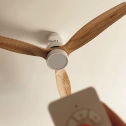 Mellerware - Ventilateur de plafond avec télécommande Brizy! Bright 45W | Lampe puissante | Ultra silencieux | 3 lames | Diamètr