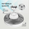 Mellerware - Ventilateur de plafond rétractable Brizy pliable 40 W | 6 vitesses | 3 pales | Ø 106 cm | Moteur DC ultra silencieu