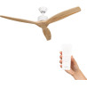 Mellerware - Ventilateur de plafond avec télécommande Brizy! 45W | Puissant | Ultra silencieux | 3 lames | Diamètre 132cm | 6 vi
