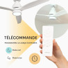 Mellerware - Ventilateur de plafond avec télécommande Brizy! Bright 45W | Lampe puissante | Ultra silencieux | 3 lames | Diamètr