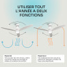 Mellerware - Ventilateur de plafond avec télécommande Brizy! Bright 45W | Lampe puissante | Ultra silencieux | 3 lames | Diamètr