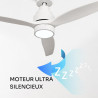 Mellerware - Ventilateur de plafond avec télécommande Brizy! Bright 45W | Lampe puissante | Ultra silencieux | 3 lames | Diamètr