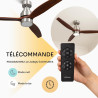 Mellerware - Ventilateur de plafond avec télécommande Brizy! Bright 45W | Lampe puissante | Ultra silencieux | 3 lames | Diamètr