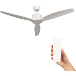 Mellerware - Ventilateur de plafond avec télécommande Brizy! 45W | Puissant | Ultra silencieux | 3 lames | Diamètre 132cm | 6 vi