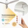Mellerware - Ventilateur de plafond avec télécommande Brizy! 45W | Puissant | Ultra silencieux | 3 lames | Diamètre 132cm | 6 vi