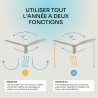 Mellerware - Ventilateur de plafond avec télécommande Brizy! 45W | Puissant | Ultra silencieux | 3 lames | Diamètre 132cm | 6 vi