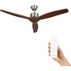 Mellerware - Ventilateur de plafond avec télécommande Brizy! 45W | Puissant | Ultra silencieux | 3 lames | Diamètre 132cm | 6 vi
