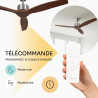 Mellerware - Ventilateur de plafond avec télécommande Brizy! 45W | Puissant | Ultra silencieux | 3 lames | Diamètre 132cm | 6 vi