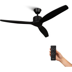 Mellerware - Ventilateur de plafond avec télécommande Brizy! 45W | Puissant | Ultra silencieux | 3 lames | Diamètre 132cm | 6 vi