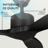 Mellerware - Ventilateur de plafond avec télécommande Brizy! 45W | Puissant | Ultra silencieux | 3 lames | Diamètre 132cm | 6 vi