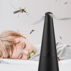 3Pcs Table Fly Fans,Portable USB Rechargeable Table Silent Mosquito Repellent Fan,Répulsif à Mouches et Moustiques pour Terrasse
