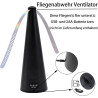 3Pcs Table Fly Fans,Portable USB Rechargeable Table Silent Mosquito Repellent Fan,Répulsif à Mouches et Moustiques pour Terrasse