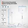 TRESKO AERSON Ventilateur sur pied 40 cm | Ventilateur réglable en hauteur jusqu'à 120 cm | Débit d'air élevé et très silencieux