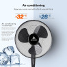 AERSON Ventilateur sur pied 40 cm | Ventilateur réglable en hauteur jusqu'à 120 cm | Débit d'air élevé et très silencieux | Éoli