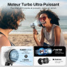 Ventilateur Brumisateur Portable à Main, Mini Ventilateur USB Puissant, Moteur Turbo, Batterie Rechargeable 6000mAh, 4 Vitesses,