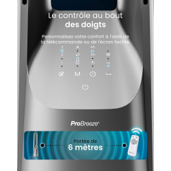 Pro Breeze Ventilateur Colonne Sans Pale - Ventilateur Tour Silencieux, Hauteur 101 cm avec 6 Vitesses, Oscillation 60°, Ventila