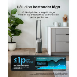 Pro Breeze Ventilateur Colonne Sans Pale - Ventilateur Tour Silencieux, Hauteur 101 cm avec 6 Vitesses, Oscillation 60°, Ventila