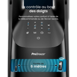 Pro Breeze Ventilateur Colonne Sans Pale - Ventilateur Tour Intelligent 101 cm - WiFi - Ultra silencieux avec Télécommande, Ecra