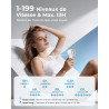 Mini Ventilateur Portable à Main - 3000mAh Petit Ventilateur de Table USB,1-199 Vitesses,Jusqu'à 13H d'Autonomie,Écran LED,Batte