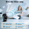 EasyAcc Ventilateur Silencieux, Ventilateur Home Trainer, 25dB Turbo Ventilateur 3D avec Télécommande/Réglable à 180 °/Minuterie