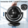 EasyAcc Ventilateur Silencieux, Ventilateur Home Trainer, 25dB Turbo Ventilateur 3D avec Télécommande/Réglable à 180 °/Minuterie