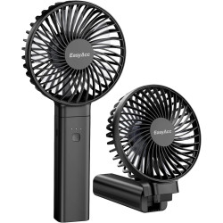 EasyAcc Ventilateur USB Portable, Ventilateur à Main Petit Rechargeable 3-13 Heures D'utilisation 4 Vitesse Ventilateur de Table