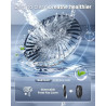 EasyAcc Ventilateur USB Portable, Ventilateur à Main Petit Rechargeable 3-13 Heures D'utilisation 4 Vitesse Ventilateur de Table