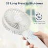 EasyAcc Ventilateur USB Portable Ventilateur à Main Petit Rechargeable 3-13 Heures D'utilisation 4 Vitesse Ventilateur de Table 
