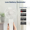 EasyAcc Ventilateur à Main Portable Rechargeable 5000mAh Ventilateur USB Petit Ventilateur de Table Pliable 4-20 Heures D'utilis