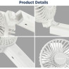 EasyAcc Ventilateur à Main Portable Rechargeable 5000mAh Ventilateur USB Petit Ventilateur de Table Pliable 4-20 Heures D'utilis