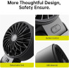JISULIFE Ventilateur portable, ventilateur portable avec écran LED [refroidissement maximum 19,5 heures] 5000 mAh, plié à 150 °,
