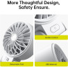 JISULIFE Ventilateur portable, ventilateur portable avec écran LED [refroidissement maximum 19,5 heures] 5000 mAh, plié à 150 °,