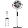 Dreo Smart Ventilateur sur Pied Silencieux 25dB, 30M portée, 1650m³/h Volume d'air, Turbo Circulateur, Hauteur 110CM, 6 Modes, 8