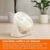 Amazon Basics Ventilateur de bureau portable, 18 cm, fonctionnement silencieux, 3 vitesses, inclinaison variable à 90°, Blanc, 1
