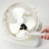 Amazon Basics Ventilateur de bureau portable, 18 cm, fonctionnement silencieux, 3 vitesses, inclinaison variable à 90°, Blanc, 1