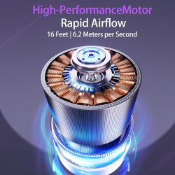 Ventilateur de bureau USB rechargeable avec affichage numérique, 5 vitesses ultra-silencieux, inclinable à 90°, suspendable pour
