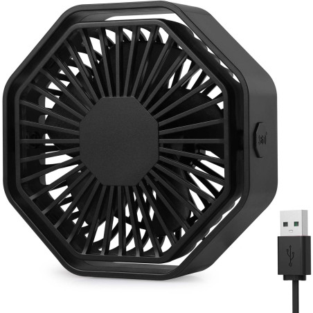 Mini Ventilateur Puissant, Ventilateur Silencieux Portable, 3 Vitesse Petit Ventilateur Table Pour La Chambre, Bureau, Domair(Ro