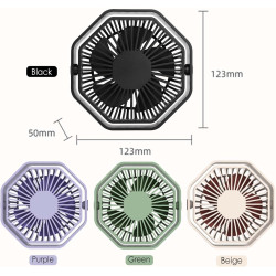 Mini Ventilateur Puissant, Ventilateur Silencieux Portable, 3 Vitesse Petit Ventilateur Table Pour La Chambre, Bureau, Domair(Ro