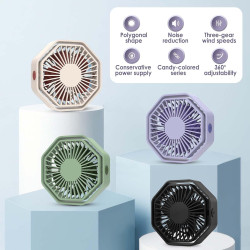 Mini Ventilateur Puissant, Ventilateur Silencieux Portable, 3 Vitesse Petit Ventilateur Table Pour La Chambre, Bureau, Domair(Ro